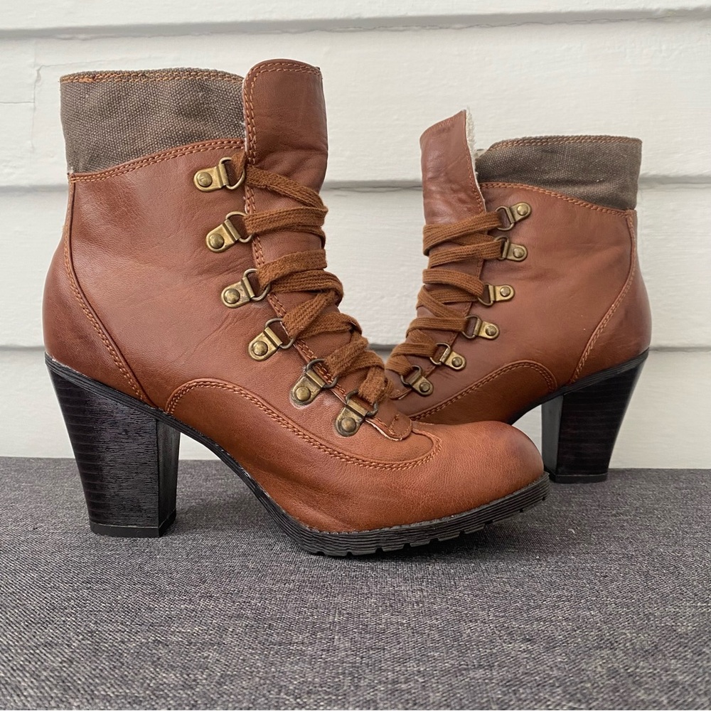 Brown Leather Ankle Boots